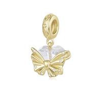 ZUOHUI 925 Silver Autumn Pinecone Butterfly Bead Charms for Pandora