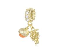 ZUOHUI 925 Silver Autumn Pinecone Butterfly Bead Charms for Pandora