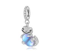 ZUOHUI 925 Sterling Silver Cute Gecko Charm Dangle Beads, Enamel Pendant DIY Handmade Pendant Gift for Women Girl Compatible with Pandora Troll Chamilia Charm Bracelet and Necklaces