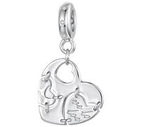 ZUOHUI 925 Sterling Silver Love Heart Key Charm Bead Set for Pandora | Bird Lock Dangle Pendant fits Troll Biagi Chamilia Bracelet Gift for Her Birthday Valentine's Day Christmas