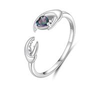 ZUOHUI Amazon UK Listing: Vintage Zodiac Adjustable Open Ring for Women, 925 Sterling Silver Stackable Band with Constellation Designs for Daily Wear & Special Occasions(SCR1152)