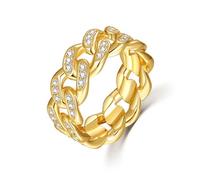 ZUOHUI Chain Dream Star Ring - 925 Sterling Silver, 2CT Moissanite, Eight Hearts and Eight Arrows Cut - Unisex Design for Wedding Bands, Stackable Rings & Anniversary Gifts - Suitable for Women and Me