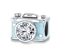 ZUOHUI Copper Plated Camera Bead Charms for Pandora Bracelet DIY