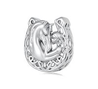 ZUOHUI Copper Plated Horse Girl Bead Charm for Pandora Bracelet