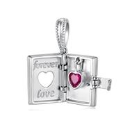 ZUOHUI Copper Plated Love Letter Book Bead Charms for Pandora Bracelet DIY