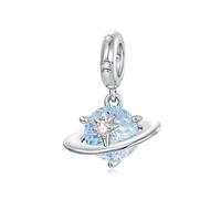 ZUOHUI Copper Plated Planet Star Beads Charm for Pandora Bracelet
