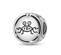 ZUOHUI FSM Flying Spaghetti Monster Charm Bead - 925 Sterling Silver DIY Jewelry Making, Compatible with Pandora Bracelets, Gifts for Women, Sisters, Mothers (11.4mm)