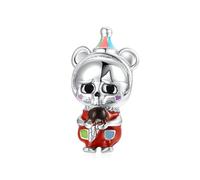 ZUOHUI Gothic Baby Skull Charm 925 Sterling Silver with Resin Coating - Unique Jewelry Making DIY Accessory for Bracelets & Necklaces | Bold Gift for Birthdays, Halloween & Alternative Style Lovers