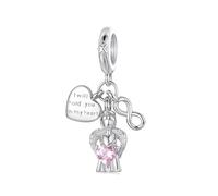 ZUOHUI Guardian Angel Love Charm for Pandora Bracelets, 925 Sterling Silver DIY Jewellery Making Bead, Gift for Women on Birthday & Valentine’s Day