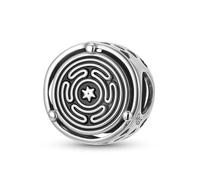 ZUOHUI Hecate’s Wheel Sterling Silver Charm - 925 Silver Symbol Pendant for DIY Bracelets, Necklaces & Keychains | Gift for Women (Mother, Sister, Daughter) | Compatible with Pandora & European Charms