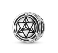 ZUOHUI Merkaba Sacred Geometry Charm - 925 Sterling Silver Spiritual Bead for Pandora Bracelets, DIY Jewelry Making, Gifts for Women (Mother, Sister, Daughter)