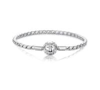 ZUOHUI S925 Sterling Silver Charms for DIY Jewelry: Spring Pink Butterfly, Bow, Teapot Beads, Romantic Gifts for Her, Compatible with Pandora European Bracelets(SCB311-17CM)