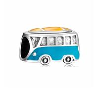 ZUOHUI S925 Sterling Silver Creative Car Bus Series Bead Charms Pendant - Compatible with Pandora, Biagi, Troll & Chamilia Bracelets - DIY Jewelry Gift for Keychains, Necklaces, Bracelets(A)