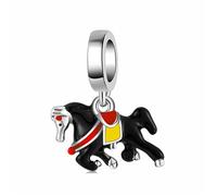 ZUOHUI S925 Sterling Silver Flamingo Dinosaur Duckling Animal Bead Charms Pendant - Compatible with Pandora, Biagi, Troll & Chamilia Bracelets - DIY Jewelry Gift for Keychains, Necklaces, Bracelets(PD