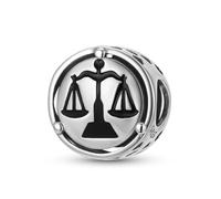 ZUOHUI S925 Sterling Silver Justice Scale Roman Law Charm Bead - 11.4mm DIY Jewelry Making, Compatible with Pandora Bracelets, Gifts for Women (Mom, Sister, Daughter)