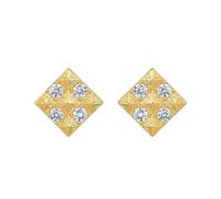 ZUOHUI S925 Sterling Silver Star Stud Earrings with Cubic Zirconia | Hypoallergenic Push Back Earrings for Women | Minimalist Dainty Jewelry for Daily Wear