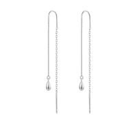 ZUOHUI S925 Sterling Silver Water Drop Tassel Dangle Earrings for Women, Hypoallergenic Studs, Sensitive Ears, Daily Office Wedding Travel Gift