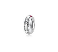 ZUOHUI S925 Zodiac Sterling Silver Spacer Beads | 12 Constellation Charms with Zircon | DIY Jewellery Making & Birthday Gift for Women (4.5mm Hole)(PA0167-11 (Aquarius))