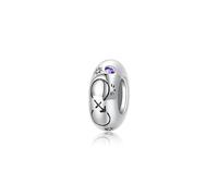 ZUOHUI S925 Zodiac Sterling Silver Spacer Beads | 12 Constellation Charms with Zircon | DIY Jewellery Making & Birthday Gift for Women (4.5mm Hole)(PA0167-9 (Sagittarius))