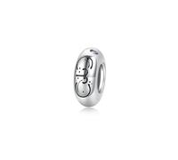 ZUOHUI S925 Zodiac Sterling Silver Spacer Beads | 12 Constellation Charms with Zircon | DIY Jewellery Making & Birthday Gift for Women (4.5mm Hole)(PA0167-1 (Aries))