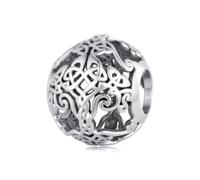 ZUOHUI Silver Tree of Life Openwork Charm Fits Pandora Bracelet