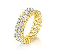 ZUOHUI Star Shine Ring - Sterling Silver Moissanite Band Ring with Pear Shape, Unisex Wedding Band for Women and Men, Suitable for Daily Wear, Stacking Rings, and Special Occasions like Anniversaries(
