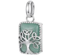 ZUOHUI Tree Life Green Aventurine Bead Charms Fits Pandora Bracelets