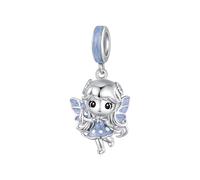 ZUOHUI Women’s 925 Sterling Silver Ice and Snow Fairies Series Bead Charms for Pandora Bracelet Romantic Winter Snowflakes Festive Gift Diy Jewellery Making(BSC1200)