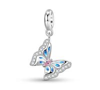 ZUOHUI Women’s DIY 925 Sterling Silver Butterfly Charm - Elegant Jewelry Making Accessory for Bracelets & Necklaces | Gift for Birthdays, Mother’s Day & Anniversaries