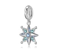 ZUOHUI Women’s DIY 925 Sterling Silver Eight-Pointed Star Charm - Universal Jewelry Making Accessory for Bracelets & Necklaces | Meaningful Gift for Birthdays, Mother’s Day & Anniversaries
