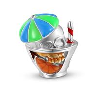 ZUOHUI Women’s DIY 925 Sterling Silver Skull Mojito Cocktail Bead Charm - Edgy-Sweet Style Jewelry Making Accessory for Bracelets & Necklaces | Unique Gift for Birthdays, Parties & Mother’s Day