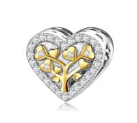 ZUOHUI Women’s DIY 925 Sterling Silver Tree of Life Bead Charm - Large Hole Jewelry Making Accessory for Bracelets & Necklaces | Sentimental Gift for Birthdays, Mother’s Day & Anniversaries