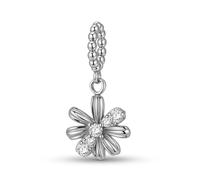 ZUOHUI Women’s S925 Sterling Silver Daisy Bead Charms for Pandora, Biagi, or Chamilia Bracelets and Necklaces