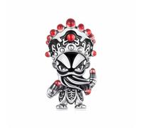 ZUOHUI Women's 925 Sterling Silver National Trend Style Yingge Dance Characters Planet Pendant Charms for Pandora Bracelet DIY Jewellery Making(Li Kui SCC3139)