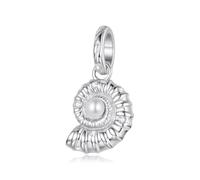 ZUOHUI Women's 925 Sterling Silver Pearl Conch Bead Charms Bead for Pandora Bracelet, DIY Jewellery Making Gift for Women Her Wife Daughter