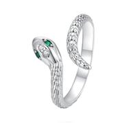 ZUOHUI Womens Copper Snake Open Ring Adjustable Minimalist Band
