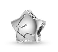 ZUOHUI Women's S925 Sterling Silver 12 Constellation Charm Beads Compatible with Pandora, Biagi, Troll & Chamilia Bracelets & Necklaces Pendant DIY Jewellery Making(PC1750-10 (Capricorn))