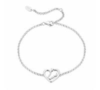 ZUOHUI Women's S925 Sterling Silver Heart Horse Bracelet - Minimalist Versatile Solid Silver Chain Jewelry, Year of The Horse New Year Gift 21cm