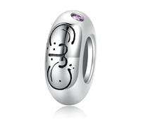 ZUOHUI Women's S925 Sterling Silver Platinum-Plated 12 Zodiac Spacer Beads Charm Beads Compatible with Pandora, Biagi, Troll & Chamilia Bracelets & Necklaces(Aries)