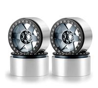 ZuoLan 4pcs 2.2inch RC Beadlock Rims 35mm for 1/10th RC Crawler Car Axial Wraith RR10 90018 90048, TRX4 RC Model Car (Titanium)