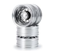 ZuoLan Pack of 2 Rear Wheel Rim RC Trailer Alloy Wheels Wheel Hubs for Tamiya 1/14th Tractor RC Truck Car Trailer (Rear Wheel Rim)