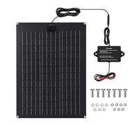 Zuomeng Solar Battery Charger Maintainer, 20W Solar Panel Kit for Dump Trailer Built-in Maintenance Pulse & Intelligent MPPT Charge Controller, Waterproof, Suitable for 12V Lead-Acid Battery