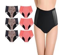 Zuoori Leakproof Underwear, Women's Washable Leakproof Pelvic Floor Suport Briefs, Upgrade Incontinence Underwear (6pcs-mix B,4XL)