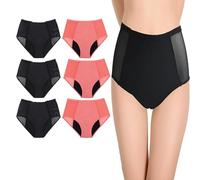 Zuoori Leakproof Underwear, Women's Washable Leakproof Pelvic Floor Suport Briefs, Upgrade Incontinence Underwear (6pcs-mix C,XS)