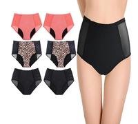 Zuoori Leakproof Underwear, Women's Washable Leakproof Pelvic Floor Suport Briefs, Upgrade Incontinence Underwear (6pcs-mix D,S)