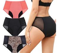 Zuoori Leakproof Underwear, Women's Washable Leakproof Pelvic Floor Suport Briefs, Upgrade Incontinence Underwear (3pcs-mix,L)