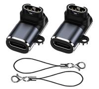 ZUOQIANG 2-Pack Watch Charging Adapter ，USB C to Adapter Compatible Venu 3/2/1 Fenix 7/6/5 Instinct 2/ Vivoactive 4/Forerunner 965/955/255 Series