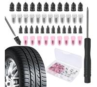 ZUOQIANG 30 Pcs Tyre Repair Kit Rubber Nails,Tire Repair Rubber Nails with Screwdriver,Universal Tire Fast Repair Kit,Motorcycle Puncture Repair Kit for Motorcycle Auto Car