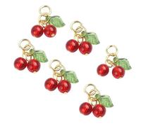 zuousxbs 6Pieces Lovely Pendant Fashion Keychain Charm Stylish Jewelry Finding Attachment Colorful