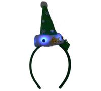 zuousxbs Christmas Decorations Christmas Santa Hat Hairhoop With LED Party Gathering Hairband Festival Celebration Props Headwear Light Up Headband